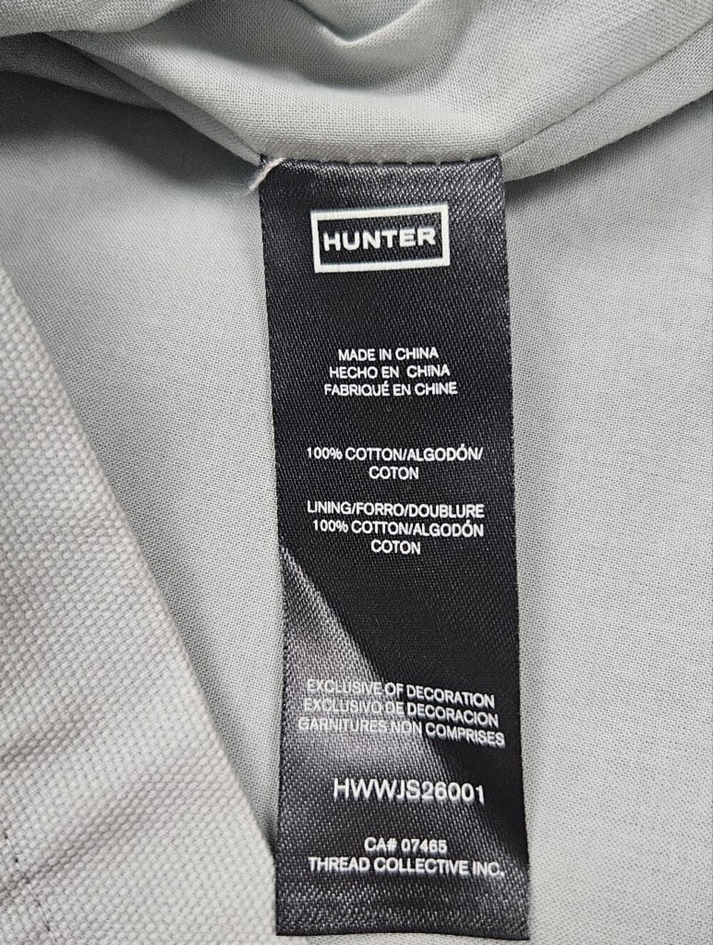 Hunter Collared Canvas Jacket Lt Blue Women's L Boxy Utility Olive Gray - Picture 9 of 9